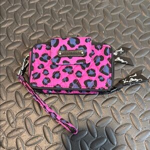 Vera Bradley Pink Leopard Wristlet